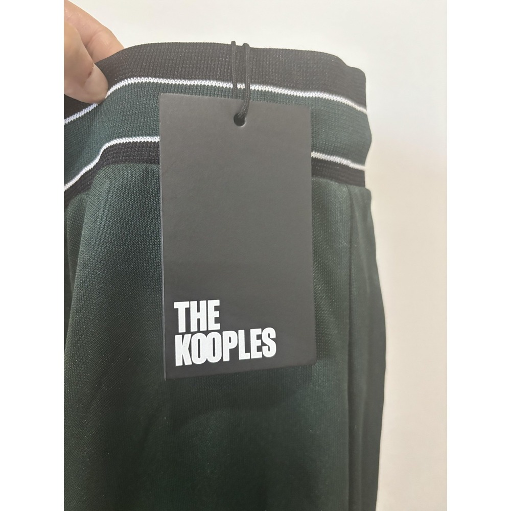 The Kooples Pants Mens 2XS Green Knit Track Joggers Side Stripe Portugal